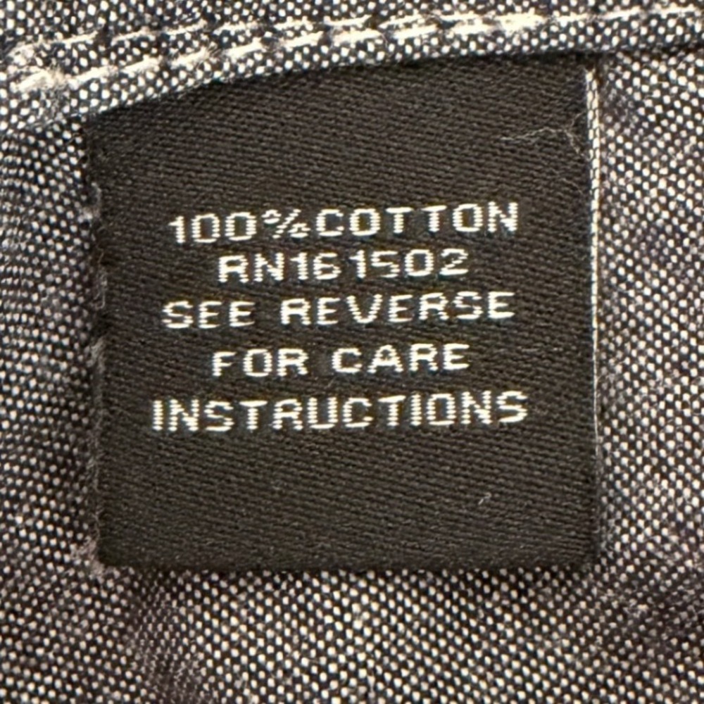 The J Peterman Company Mens L Gray Cotton Chambray Band Collar Long Sleeve Shirt - Picture 4 of 7